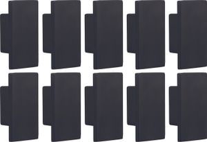 Natural Goods Berlin Möbelgriffe RECHTECK, 16mm Lochabstand, Schrankknöpfe passend für 15-22mm Türstärken, Griffe für Küchenschränke, Kommoden, Sideboard etc., Schwarz, 10 Stück