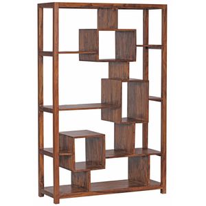 KADIMA DESIGN Bücherregal Wood Massiv Sheesham 180cm Massivholz Regal Raumteiler