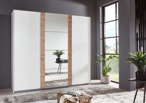 Bern Schwebetürenschrank mit Spiegel, in verschiedenen Größen Artisan Eiche / Weiß, Breite x Höhe:270 x 236 cm