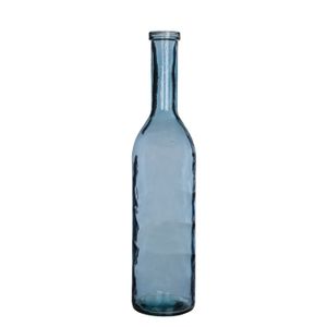 Mica Decorations Rioja Flaschenvase - H75 x Ø18 cm - Recyceltes Glas - Hellblau