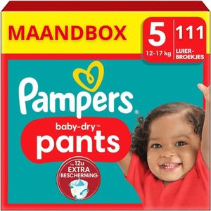Pampers Baby-Dry Pants – Größe 5 (12kg-17kg) – 111 Windelhöschen – Monatsbox