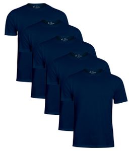 Cotton Prime® 5er Pack T-Shirt O-Neck - Tee XXL Dunkelblau