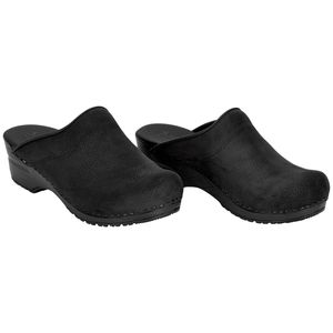 Sanita Original-Sonja Textured Oil Op Clog Black Gr.39