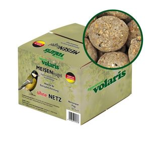 Eggersmann volaris 100 Stück Meisenknödel MEISENkugel ohne Netz 18 kg | Körnerkugel für Wildvögel | Nährstoffreiches Ganzahresfutter