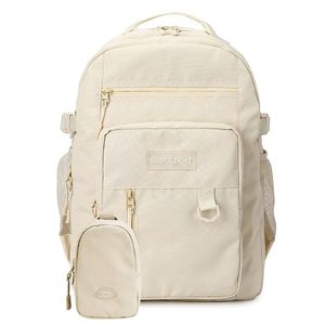 Beiläufig Rucksack Schulranzen mit 15,6 Zoll Laptopfach Schultaschen mit Handytasche Mädchen Junge Kinderrucksack für Universität Reisen Freizeit, Khaki