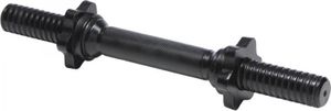 GORILLA SPORTS® Kurzhantelstange - 30mm, 35cm lang, bis 100kg Belastbar, 2x Sternverschlüsse, Rutschfest, aus Chrom, Schwarz - Hantelstangen Kurz