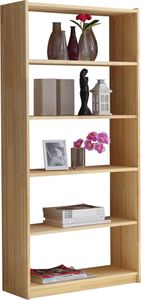 TiCAA Standregal Bücherregal Kiefer Natur H179cm TiCAA Standregal Bücherregal Kiefer Natur H179cm