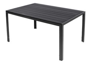 Gartentisch Comfort 150 x 80 cm mit Polywood Platte Gestell Aluminium
