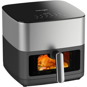 Teplovzdušná fritéza Iceagle 9 l - bezolejová fritéza s výkonom 2000 W, priezorom, 12 funkciami, dotykovým displejom a zbierkou receptov