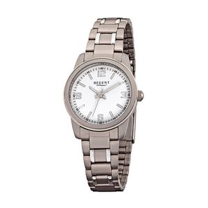 Regent Titan Damen Uhr F-1084 Quarzuhr Armband silber grau D2URF1084