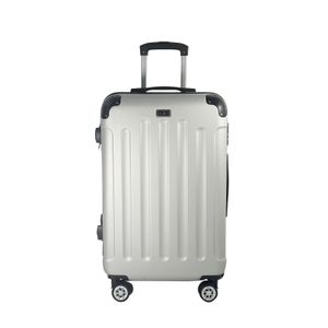 Club_49 kufr sada kufrů na kolečkách s tvrdou skořepinou cestovní kufr stříbrný M