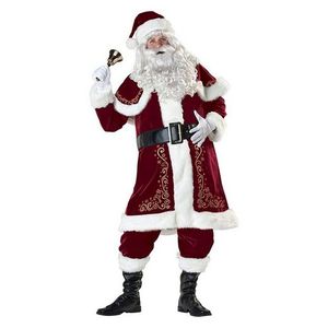 Partyanzug 12-teiliges Weihnachtsmann-Kostüm Deluxe-Plüschset - XL