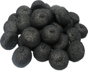 Mellow Speckbälle schwarz große gezuckerte Schaumzuckerbälle 125g
