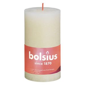 Bolsius Rustikale Stumpenkerzen Shine 4 Stk. 130x68 mm Perlenweiß