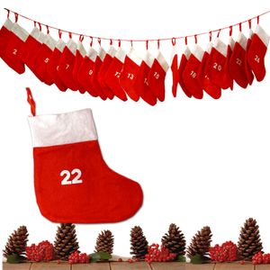 GKA Adventskalender mit Socken zum selber befüllen Filz Nikolausstiefel Filzstiefel Stiefel Advent wieder verwendbar