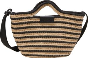 Marc O'Polo Schultertasche Umhängetasche Jonni Shopper Black / Nature hellbraun schwarz