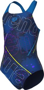 arena Badeanzug Mädchen Swim-Pro-Back schnelltrocknend, Farbe:Dunkelblau, Kinder Größen:152