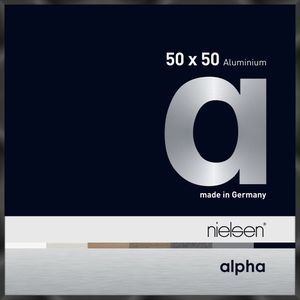 Nielsen Aluminium Bilderrahmen Alpha, 50x50 cm, Eloxal Schwarz Glanz