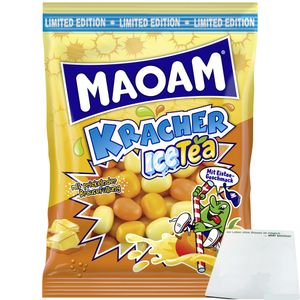 Haribo Maoam Kracher Ice Tea (200g Packung) + usy Block