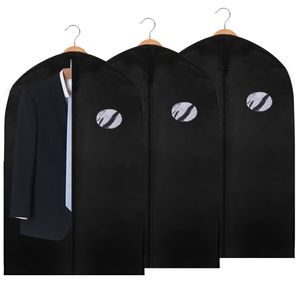 Lospitch 3x Kleidersack Kleidersäcke Schutzhülle mit Schuhtasche Kleiderhülle Kleiderschutz Dicker Vliesstoff  mit PE-Folie 100 x 60cm