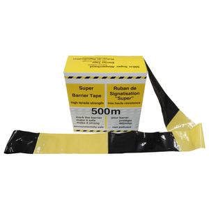 1x bariérová páska široká 80 mm, 500 metrov z LDPE, žlto-čierna