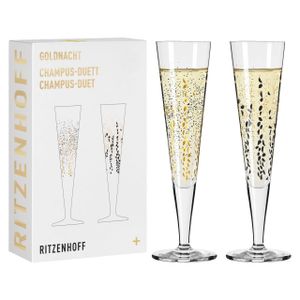 Goldnacht Champagnerglas-Set H23 Von Romi Bohnenberg