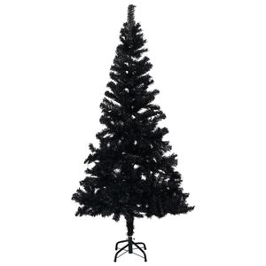 vidaXL Künstlicher Weihnachtsbaum mit Ständer Schwarz 120 cm PVC