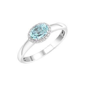 Diamonds by Ellen K. Ring 585/- Gold weiß 060 (19,1) Aquamarine blau 300370092-1