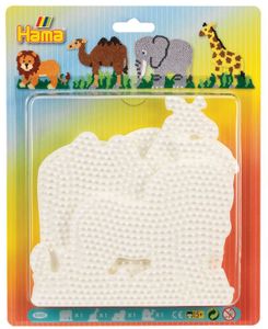 Hama Stiftplatten "Elefant Giraffe Löwe Kamel" 4 Platten