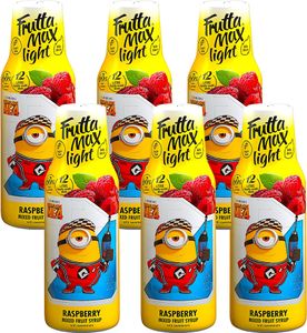 FruttaMax Sirup MINIONS HIMBEERE LIGHT 500 ml, Konzentrat, 6 Stück, Getränk Set