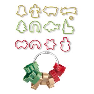 Tescoma Ausstecher mit Stempel für Kekse Plätzchen Weihnachten 4er Set Keksform
