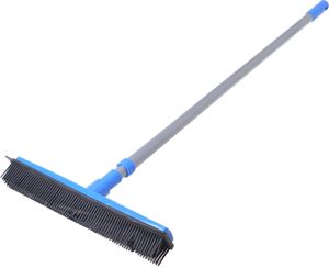 Aqbau Teleskop-Gummibesen mit Abzieher - Blau/Grau
