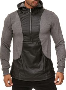Tazzio Herren Sweatshirt Oversize mit Kapuze 2017-M 1216 Anthrazit S