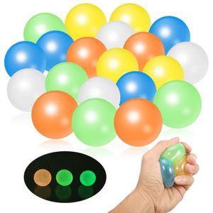 Balls Toys für Kinder – 8/20 Stück Stress Relief Squeeze Toy Glow in The Dark Sticky Balls für Jungen Fidget Toys Fidget Toys für Jungen Kinder Partygeschenke
