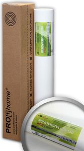 Profhome Renoviervlies 150 g Malervlies Anstrich-Vlies glatte überstreichbare Vliesvliestapete weiß 18,75 qm 25 Meter Rolle