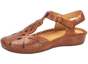 Pikolinos Damen Sandale Leder T-Riemen Klettverschluss P. Vallarta 655-0703, Größe:39 EU, Farbe:Braun