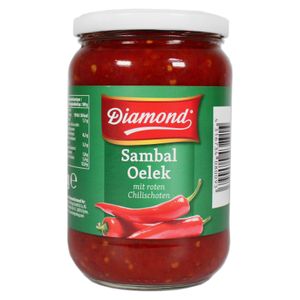 DIAMOND Sambal Oelek mit roten Chilischoten 740g | Scharfe Chiliwürzpaste