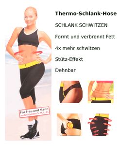 SmartTex Thermo-Schlank-Hose Sporthose Trainingshose Trainingsersatz Schwitzhose, Größe:L