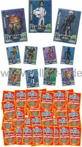 RA1 - Spar 14 - ALLE 128 Base Karten + 8 verschiedene Glitzer-Karten + 3 versch. Spiegelfolienkarten - Rebel Attax - Star Wars -