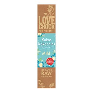 lovechock Riegel Mild Kokos Kakaonibs 68% -- 40g