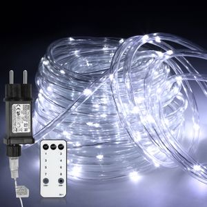 Jiubiaz 30M LED rozprávkové svetlá LED rozprávkové svetlá 8 módov IP65 Vodotesné rozprávkové svetlá Vonkajšia záhradná strana VianočnéImitáciaácie Studená biela