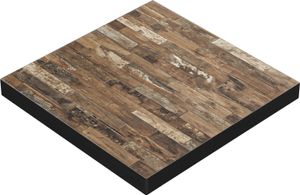 BRASIL | Gastro Tischplatte | B:T 70 x 70 cm | Vintage Old | Quadratisch | Gastro Tischplatte