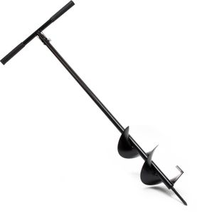 Ručný vrták Wiltec 118 cm pre otvory Ø150 mm, pilótový vrták pre šachty a základy, ručný vrták s krížovou rukoväťou