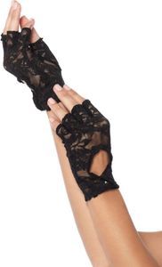 Fingerlose Spitzenhandschuhe - Fasching Karneval Kostüm