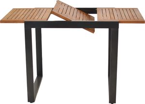 Merxx "Naxos" Balkonausziehtisch, graphit, 80 (120) x 70 cm, Aluminium und Akazienholz