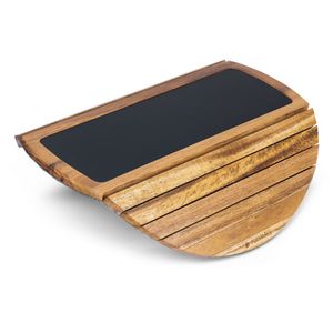 Navaris Sofaablage aus Akazienholz -  Holz Ablage für Couch Armlehne mit Filz Tablett - Sofa Getränkehalter Sofatablett Sesselauflage - Anti-Slip