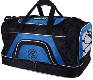 Brubaker 'Medium Base' Sporttasche 52 L mit großem Nassfach + Schuhfach - Schwarz/Blau