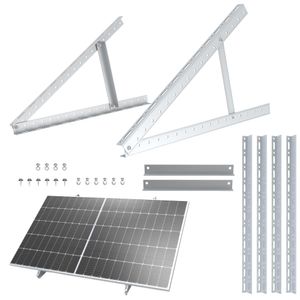 NuaSol Solarpanel Flachdach Halterung PV-Modul Aufständerung Balkonkraftwerk bis 72 cm Neigungswinkel verstellbar  0-90°