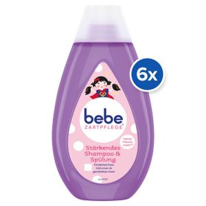 bebe Shampoo - Zartpflege stärkendes Shampoo & Spülung - 6er-Pack (6x 300ml)