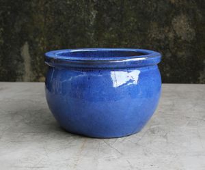 Teramico Keramik Pflanzgefäß "Bavaria" 30 x18 cm Blau
